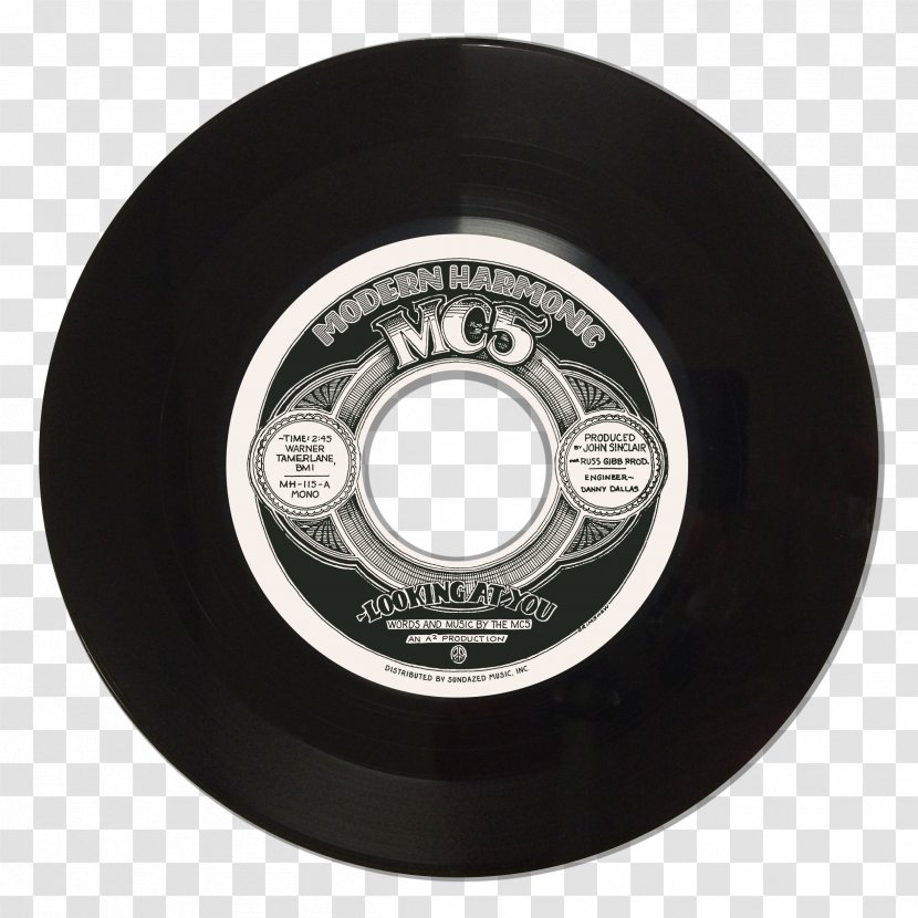 MC5 Phonograph Record Looking At You / Borderline Artist Single - Frame - Classic Rock Vinyl Records Transparent PNG