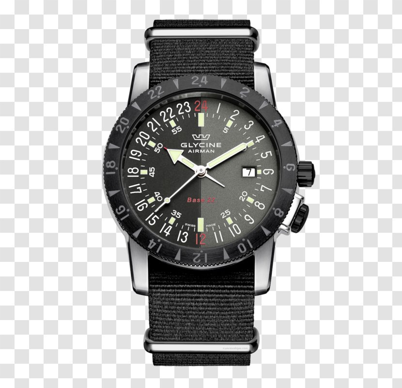 Glycine Watch 0506147919 Automatic Junghans - Black - Aviador Transparent PNG