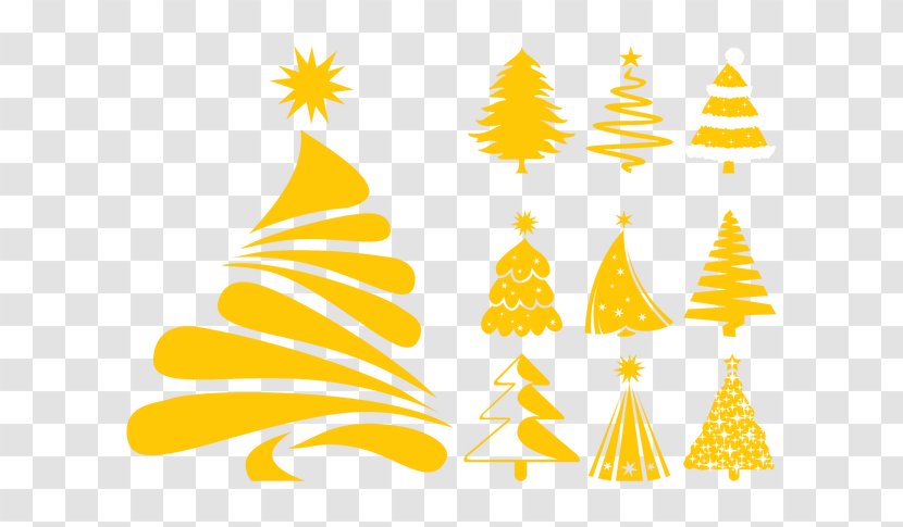 Christmas Tree 25 December Ornament Spruce - Golden Transparent PNG