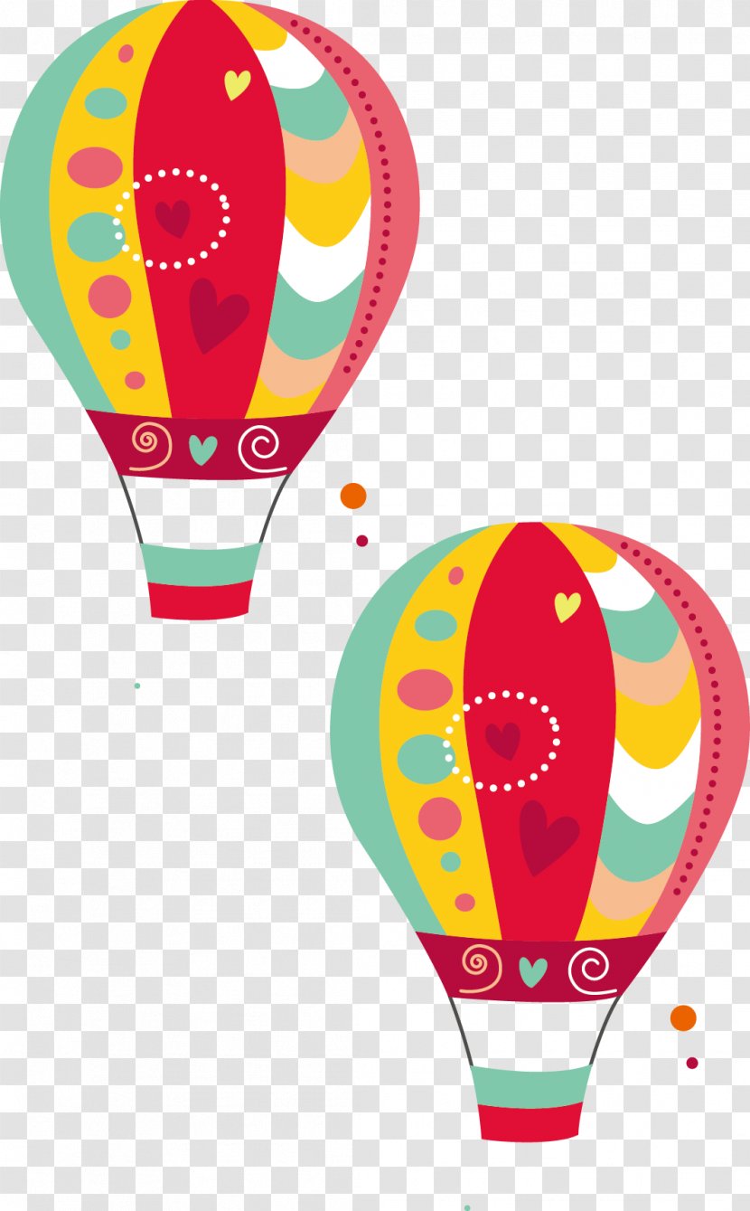 Wedding Invitation Birthday Hot Air Balloon - Parachute Vector Cartoon Cute Transparent PNG