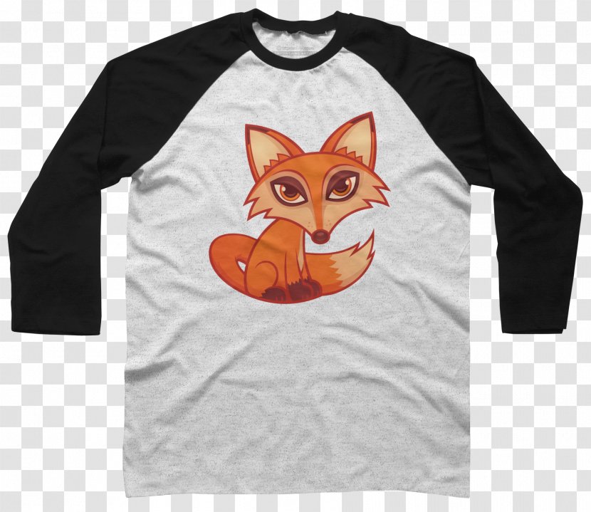 Red Fox Cartoon - Long Sleeved T Shirt Transparent PNG