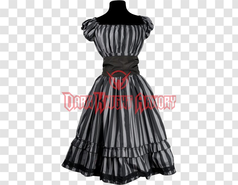 Little Black Dress Clothing Gown Steampunk - Bridal Party - Gray Stripes Transparent PNG