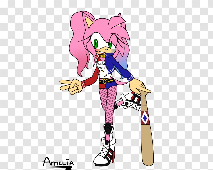 Amy Rose Shadow The Hedgehog Harley Quinn Sonic - Silhouette - Costume Makeup Transparent PNG