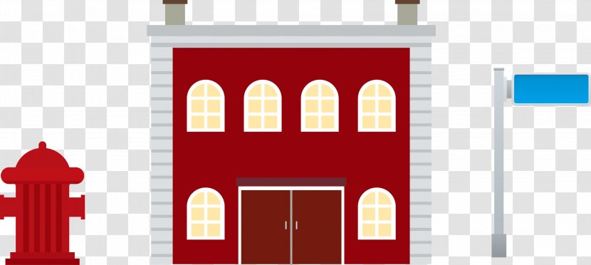 House Building Cartoon Clip Art - Stock Photography - Vector Fire Station Transparent PNG