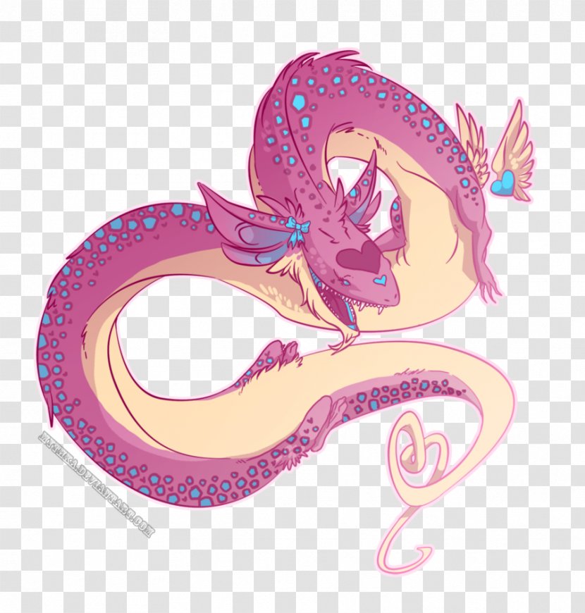 DeviantArt Dragon Love Drawing - Pink Transparent PNG