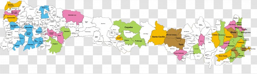 Mapa Polityczna City Santa Catarina Itsourtree.com - Map Transparent PNG