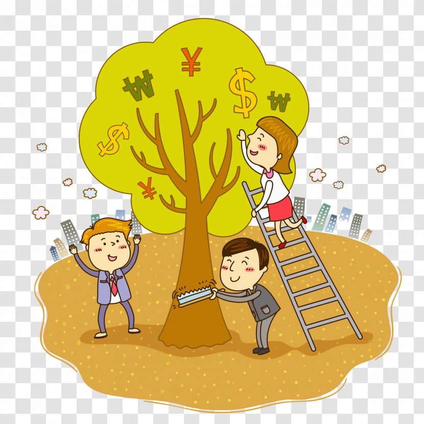 Tree Cartoon Illustration - Green Transparent PNG