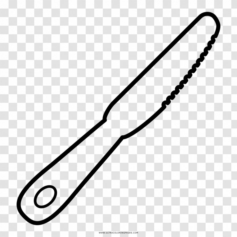 Butter Knife Drawing Coloring Book - Kitchen Knives Transparent PNG