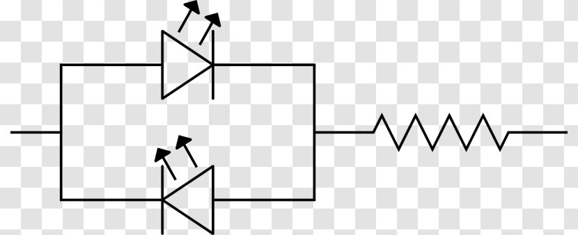 Circuit Diagram Light Wiring Electrical Wires & Cable LED - Black And White - Schematic Transparent PNG