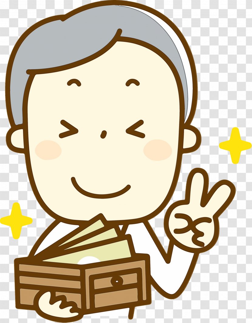 Cartoon Clip Art Yellow Smile Pleased - Child Transparent PNG