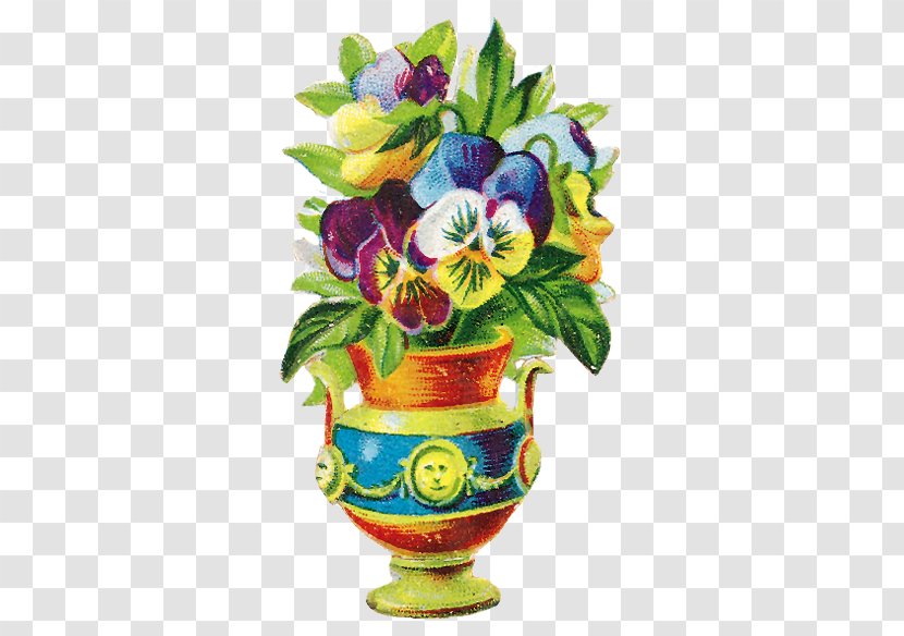 Pansy Floral Design Flowerpot Clip Art - Plant Transparent PNG