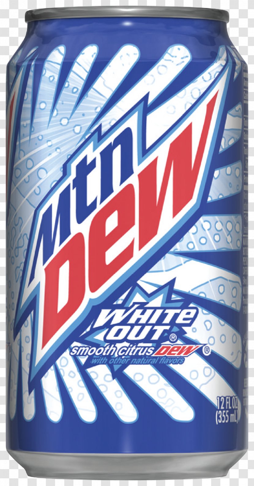 Fizzy Drinks Mountain Dew White Out 12oz. Cans Pack Of 12 Drink Can Flavor Transparent PNG