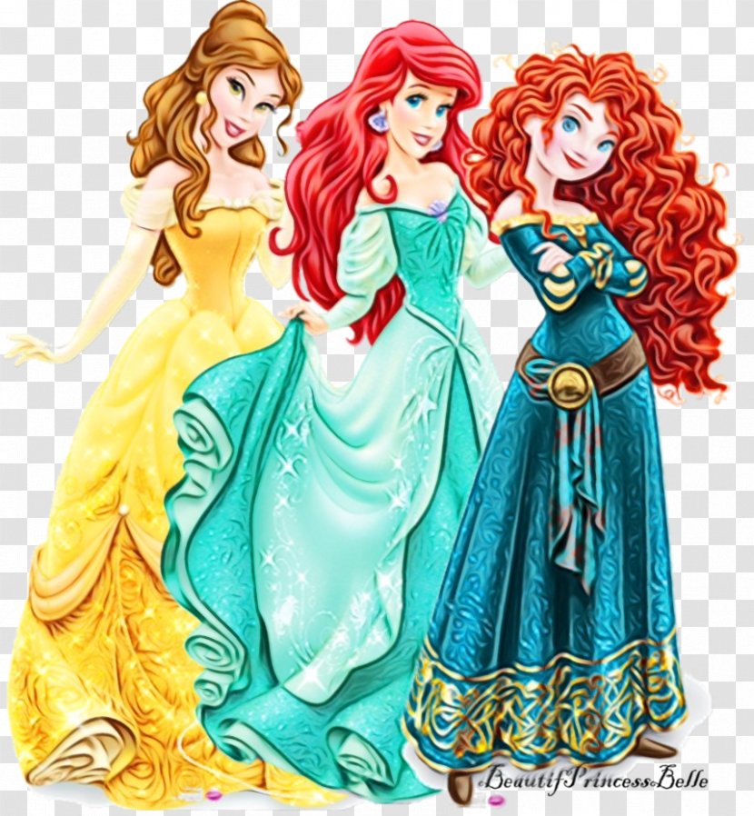 Merida Rapunzel Ariel Belle Cinderella - Princess - Walt Disney Company Transparent PNG