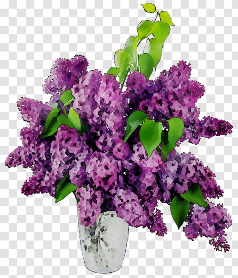 White Lilacs In A Glass Vase Garden Roses Flower Bouquet - Ansichtkaart Transparent PNG