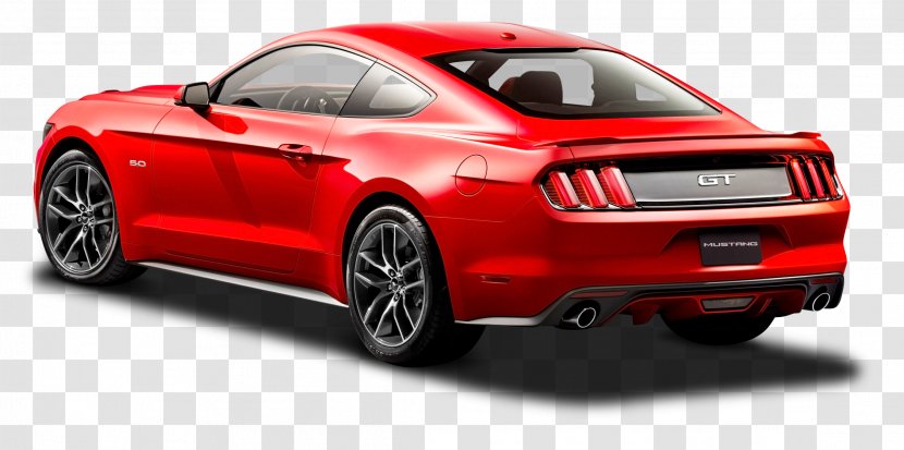 2015 Ford Mustang GT Car Shelby - Vehicle - Red Back Side Transparent PNG