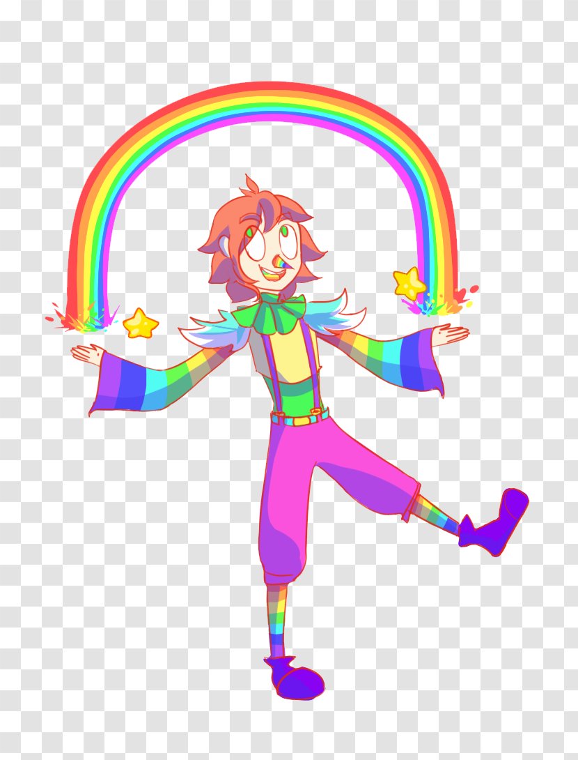 Laughing Jack Clown Clip Art Performing Arts Costume - Fictional Character - Rainbow X Transparent PNG
