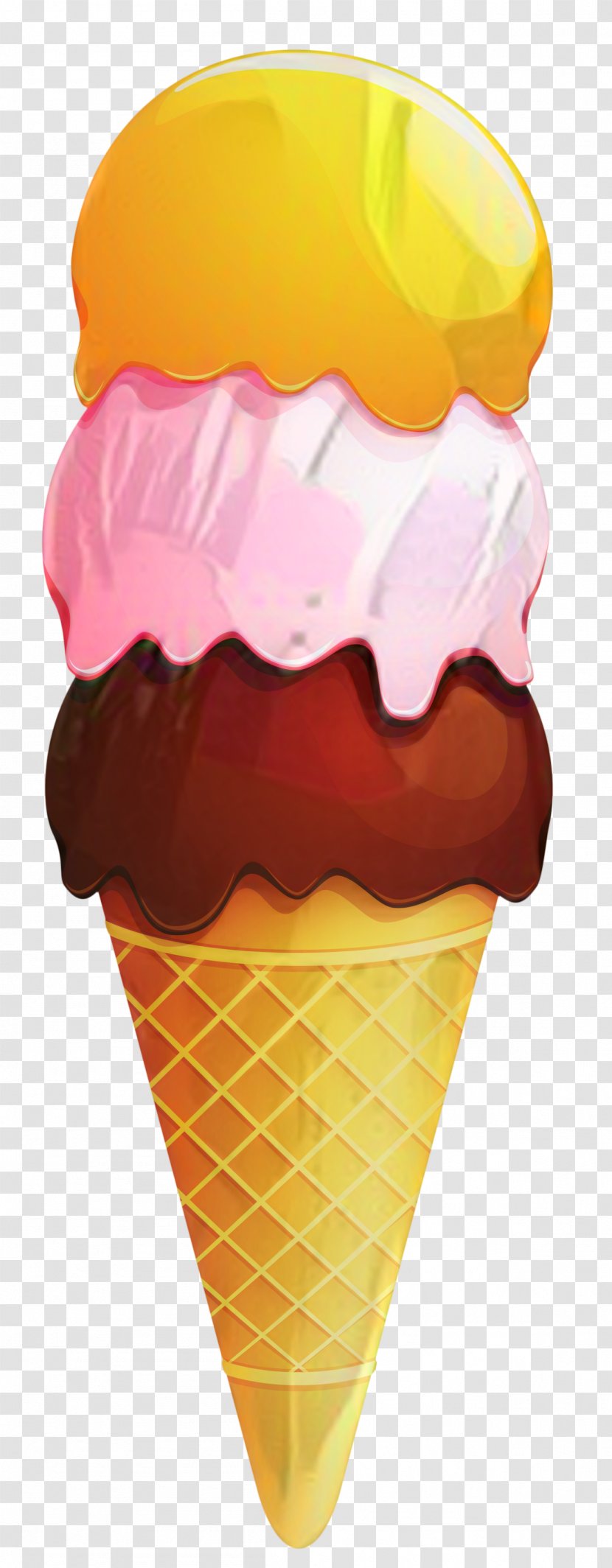 Ice Cream Cones Neapolitan Italian - Dairy - Food Transparent PNG