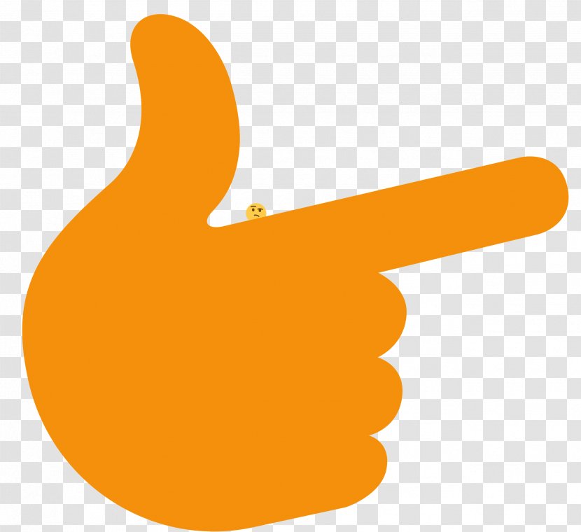 Emoji Thought Hand Discord Philosophy - Orange Transparent PNG