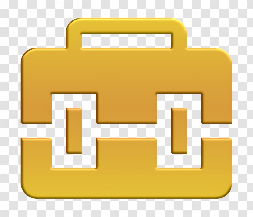 Bag Icon Briefcase - Material Property Yellow Transparent PNG