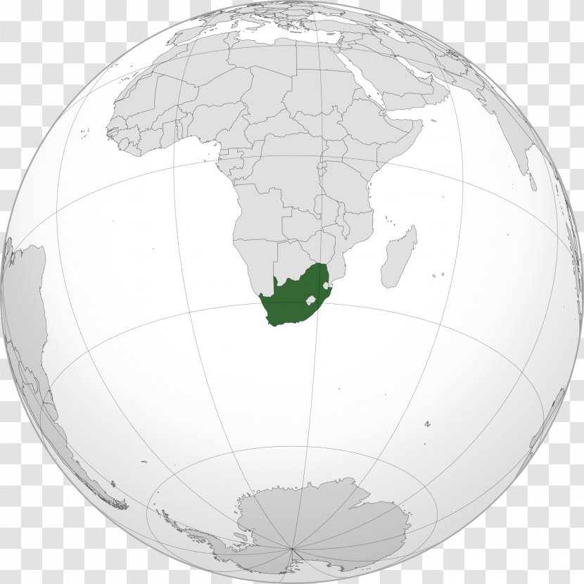 South Africa World Map Globe - Time Zone Transparent PNG