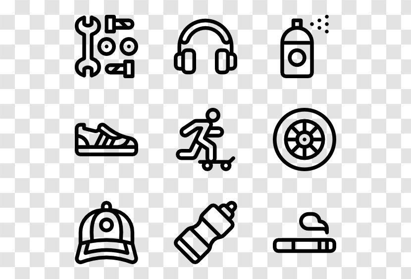 Icon Design Clip Art - Black And White - Thinking Transparent PNG