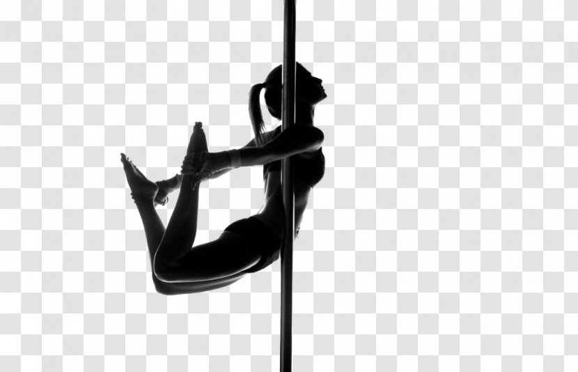 Pole Dance Black And White Silhouette - Arts Transparent PNG