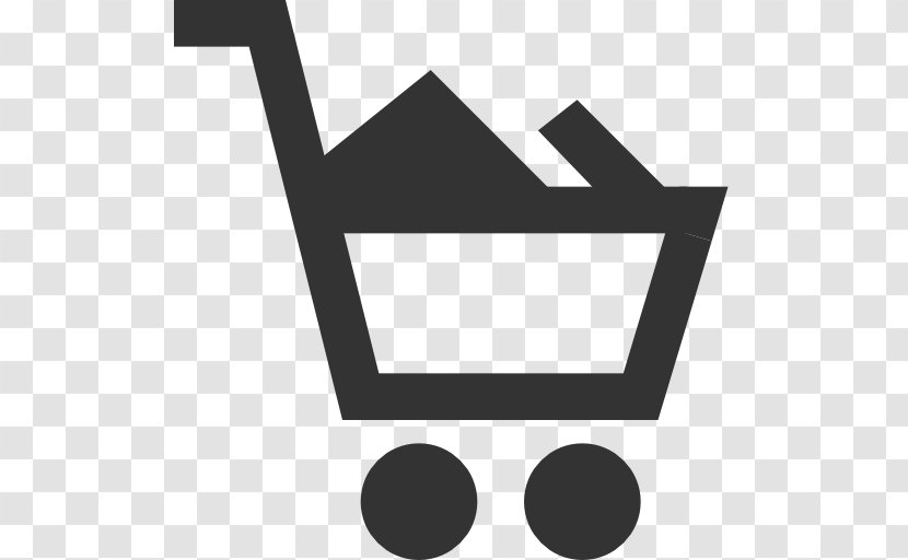Shopping Cart Red Hexagon - Black And White - Compras Transparent PNG