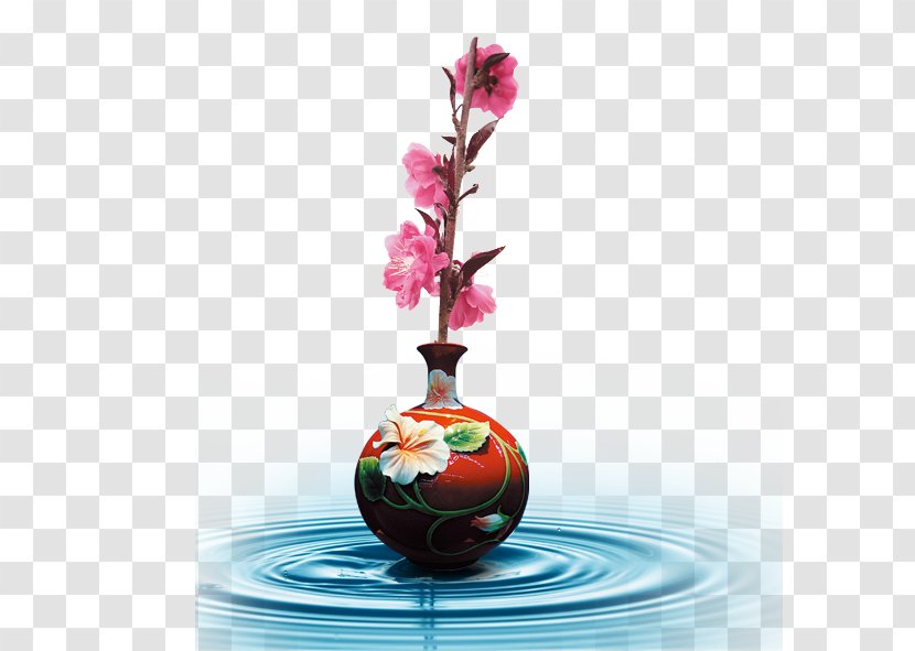 Poster Humour Joke - Flowerpot - Chinese Style Vase,Peach Blossom Transparent PNG
