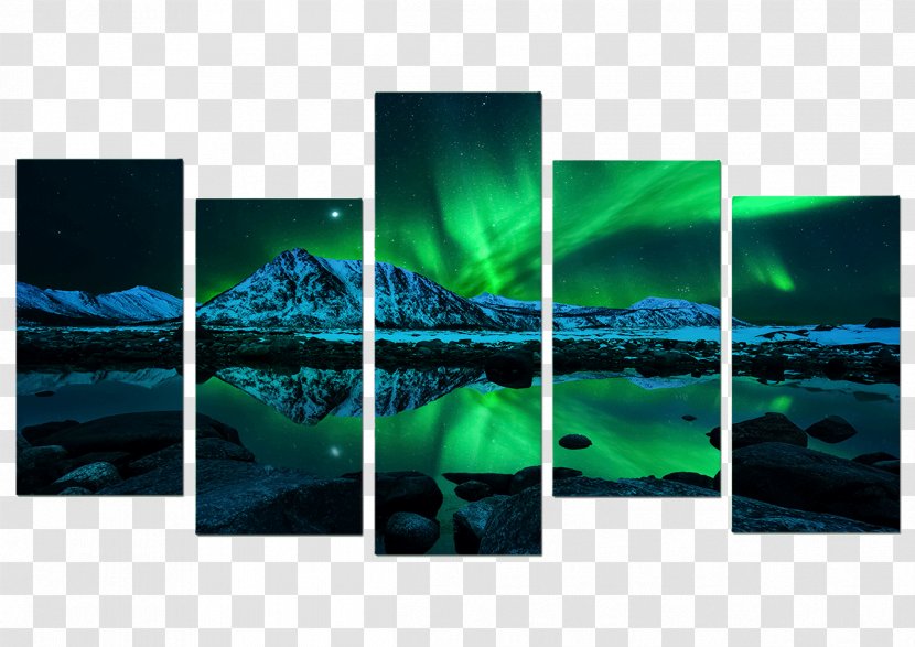 Aurora Borealis Canvas Print Panel Painting - Printing - Boreal Transparent PNG