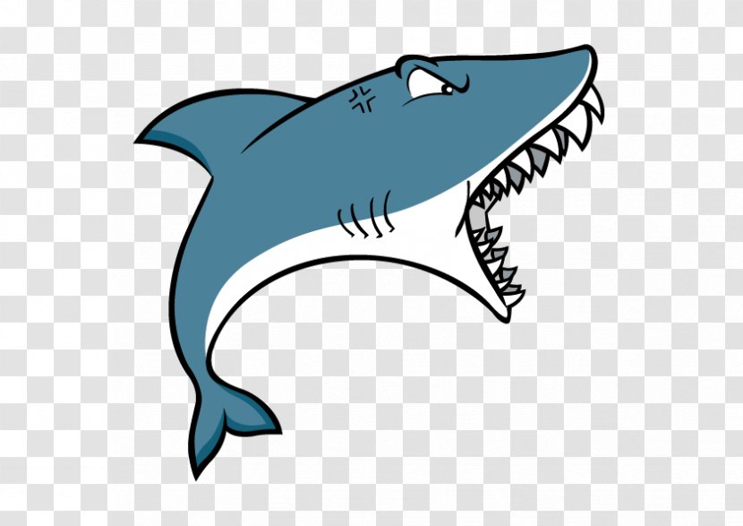 Shark Attack Clip Art - Common Bottlenose Dolphin - Vector Cartoon Transparent PNG