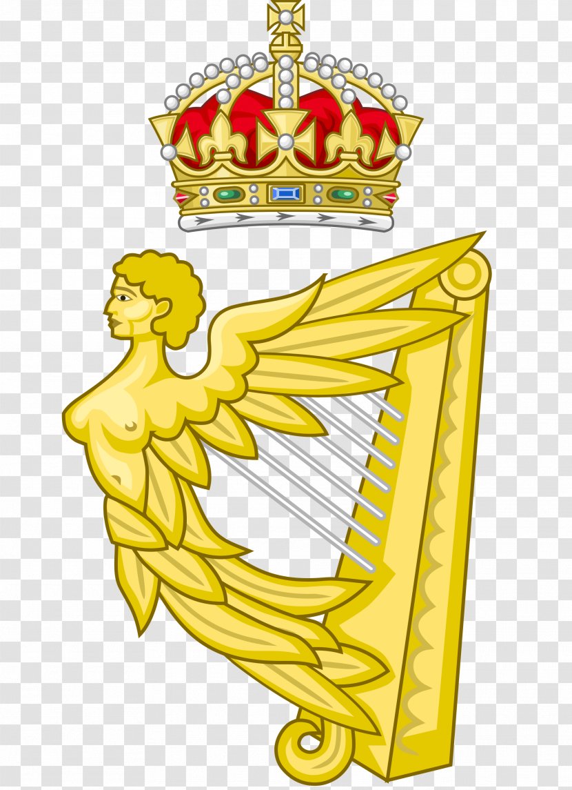 Celtic Harp Royal Badges Of England House Tudor Rose - Irish Transparent PNG