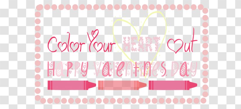 Greeting & Note Cards Valentine's Day Brand Clip Art - Petal - Crayon Heart Transparent PNG