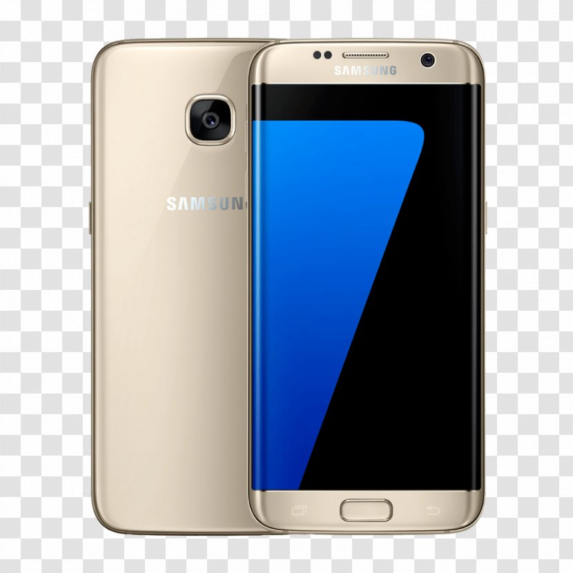 Samsung Galaxy S7 Edge Smartphone 4G LTE - Unlocked - Gold Platinum Transparent PNG