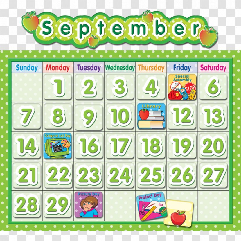 Classroom Teacher Bulletin Board School Calendar - Play Transparent PNG