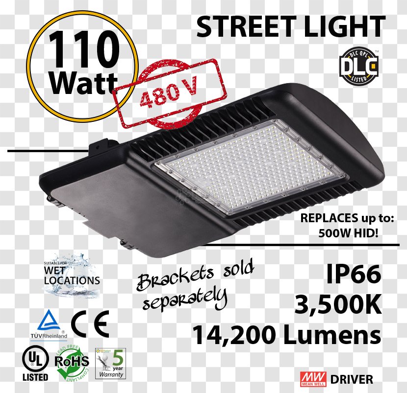 LED Street Light Fixture Light-emitting Diode Lighting - Stripes Gas Station Transparent PNG