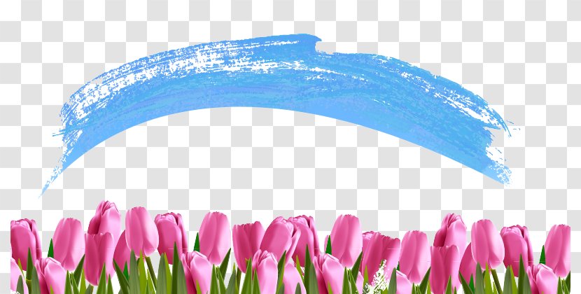 Tulip Clip Art - Magenta - Background Transparent PNG