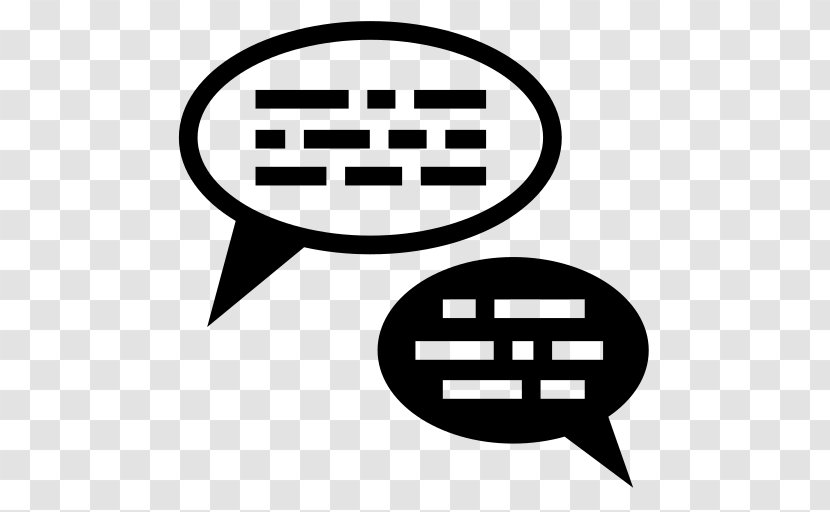 Conversation Game Symbol Clip Art - Black And White - ConversatIon Icon Transparent PNG
