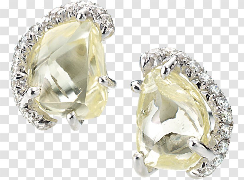 Earring Rough Diamond Jewellery - Body Transparent PNG