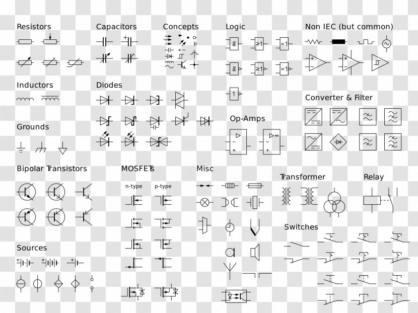 Electronic Symbol Electrical Engineering International Electrotechnical Commission Schematic - Silhouette Transparent PNG