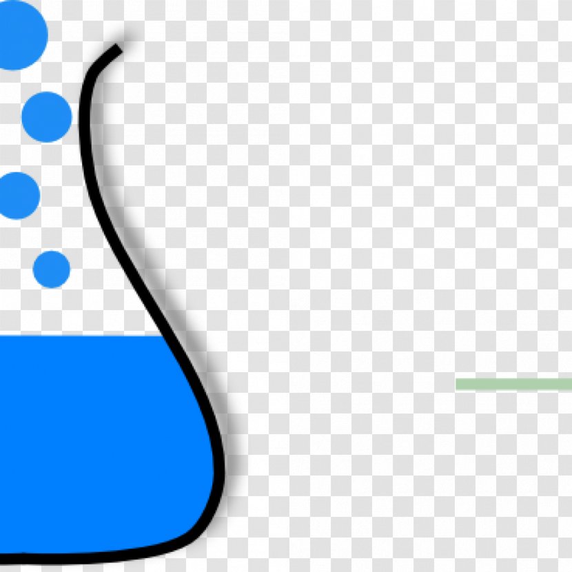 Beaker Cartoon - Chemistry - Text Blue Transparent PNG
