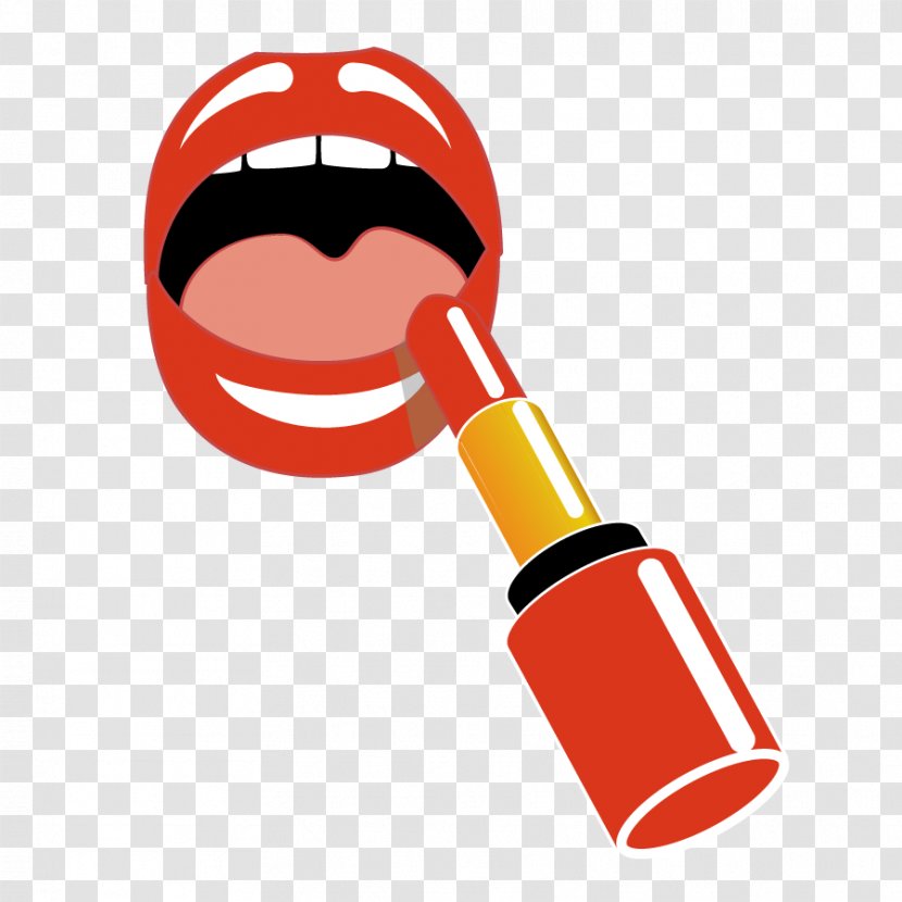 Lipstick Red Clip Art - Cosmetics - Vector Lips Slogan Transparent PNG