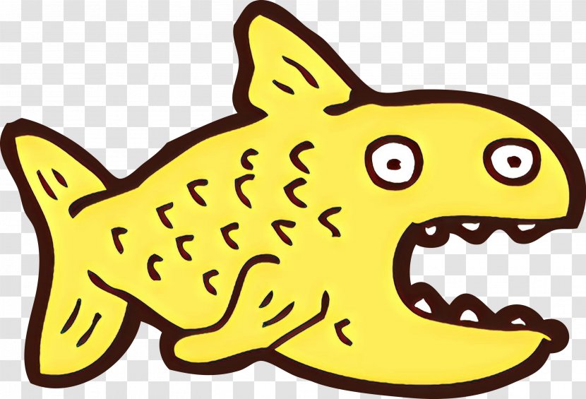Yellow Cartoon Animal Figure Fish Clip Art - Star Transparent PNG