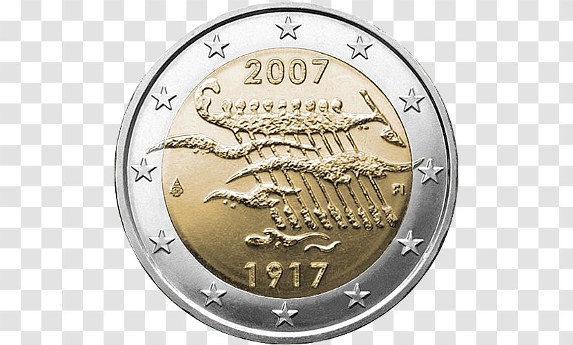 Finland 2 Euro Coin Commemorative Coins Transparent PNG