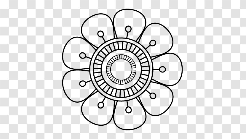 Drawing Flower Mandala Coloring Book - Petal Transparent PNG