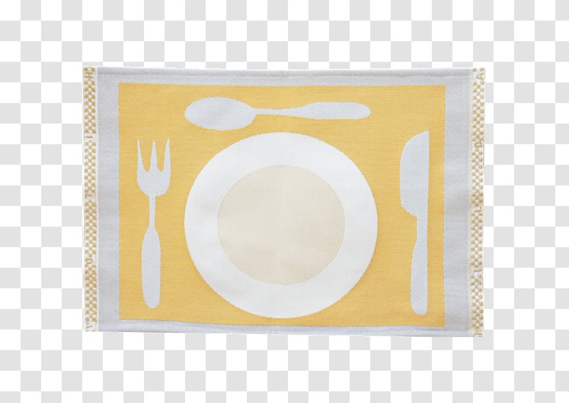 Rectangle Place Mats Material - Yellow Plate Transparent PNG