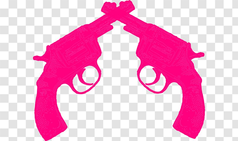 Firearm Pistol Revolver Clip Art - Pink Gun Cliparts Transparent PNG