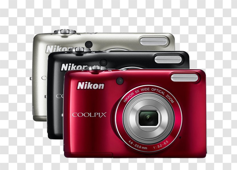 Nikon Coolpix L100 L26 16.1 MP Compact Digital Camera - 720pRed Mirrorless Interchangeable-lens COOLPIX L28 B700Digital Cameras Transparent PNG