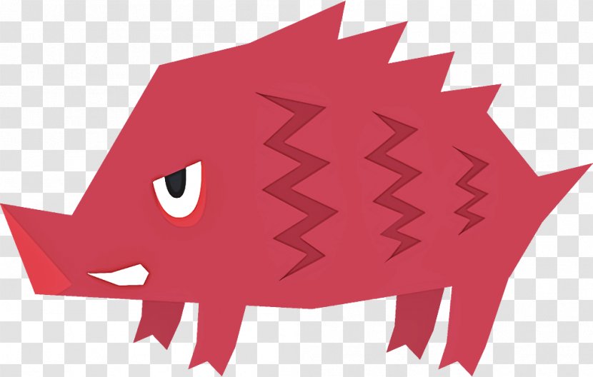 Red Cartoon Pink Mouth Fish - Snout Transparent PNG