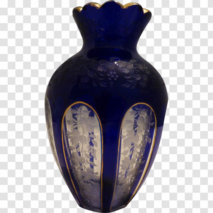 Vase Ceramic Urn Cobalt Blue Transparent PNG