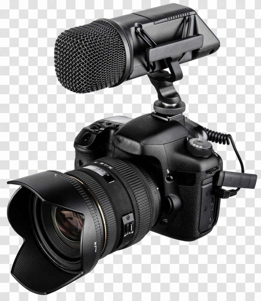 Microphone Digital Cameras Camera Lens Video - Audio Transparent PNG